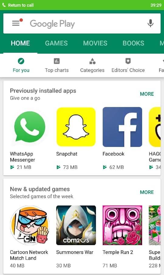Launch the Play Store app on your device | Fix Instagram Music not Working 2021