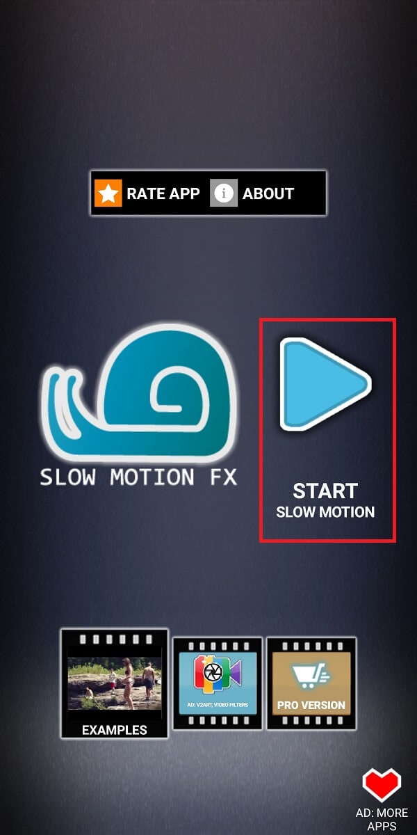Launch the app on your device and tap on the 'Start slow motion' | How To Record Slow-motion Videos On Any Android Phone?