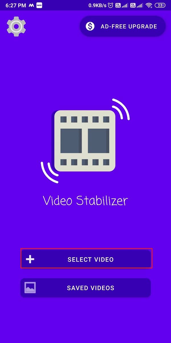 Launch the app on your device and tap on ‘Select video’ | How To Stabilize Videos On Android Phone?