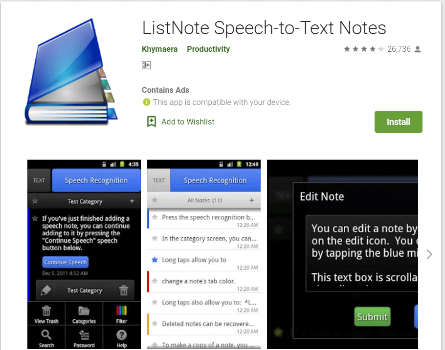 List Note | Best Speech To Text Applications