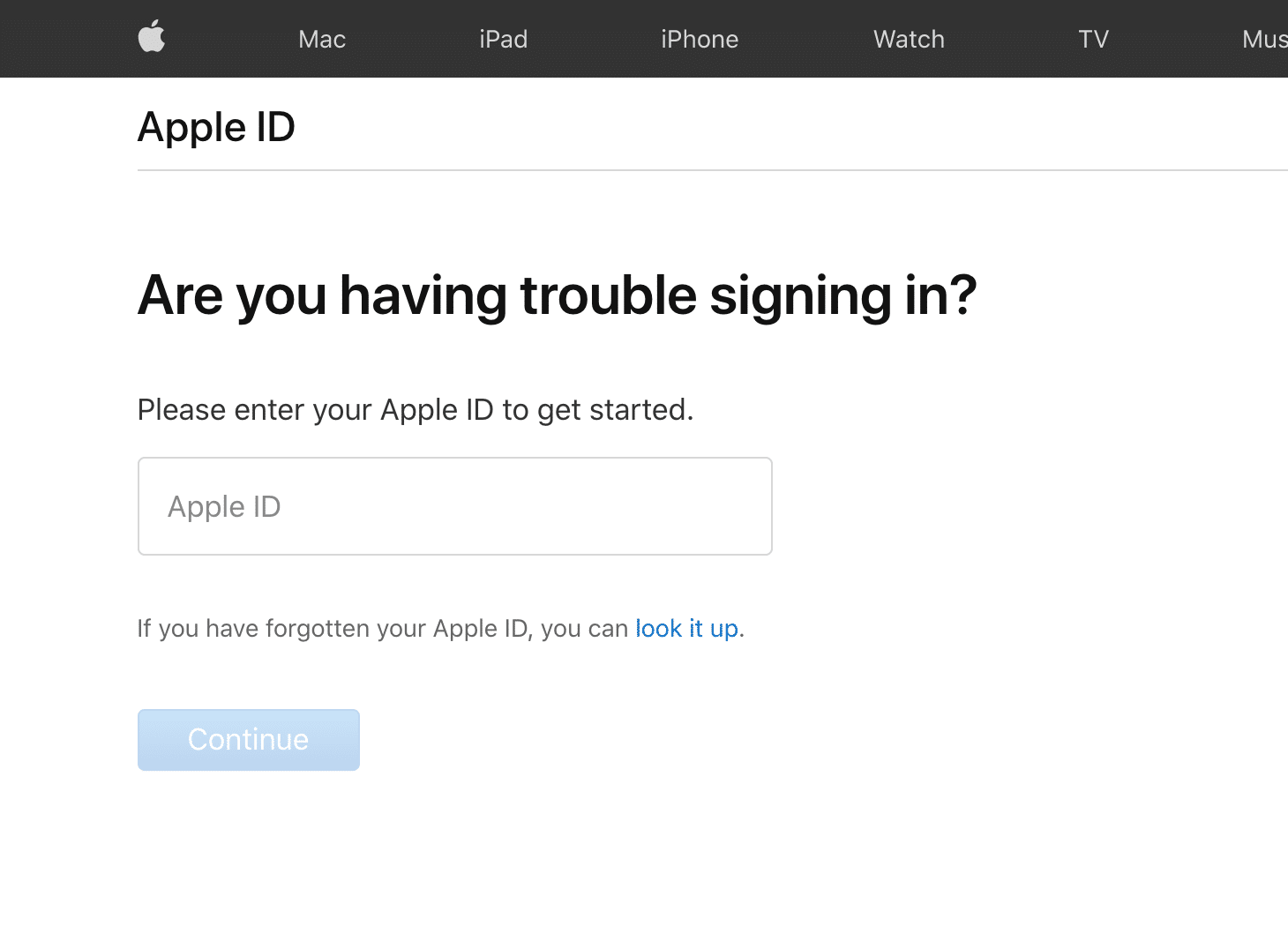 Login with your Apple ID and Password. How to Access Apple Account