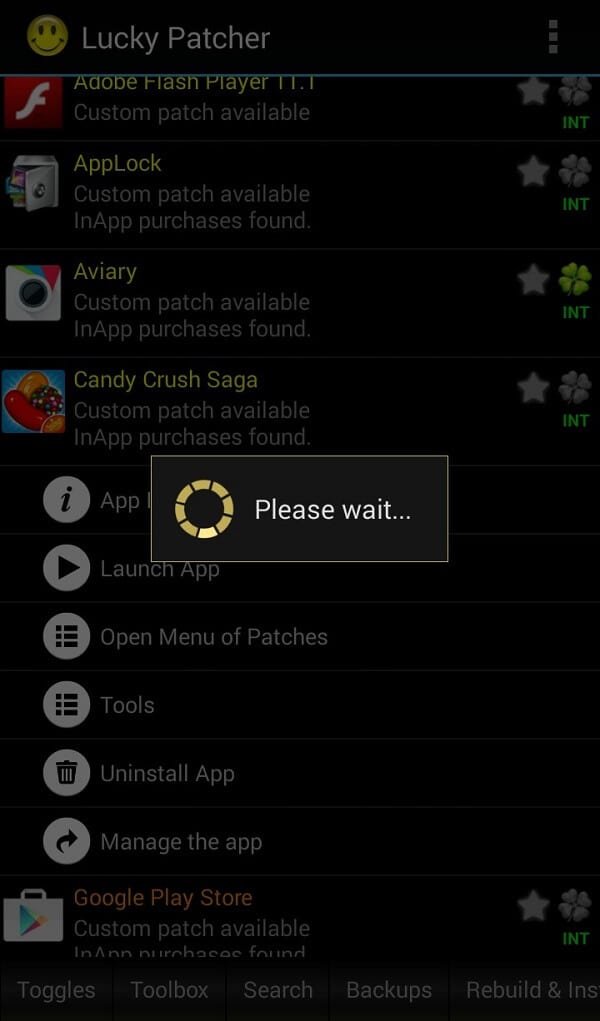 Lucky Patcher will now create a modified APK for your game