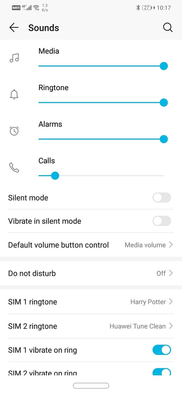 Make sure that the sliders for media, calls, and ringtone volume are at maximum