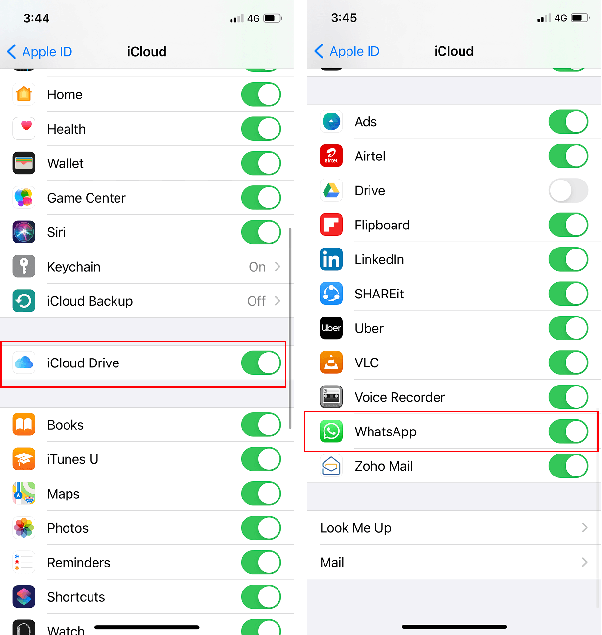 Making sure that iCloud is up and active