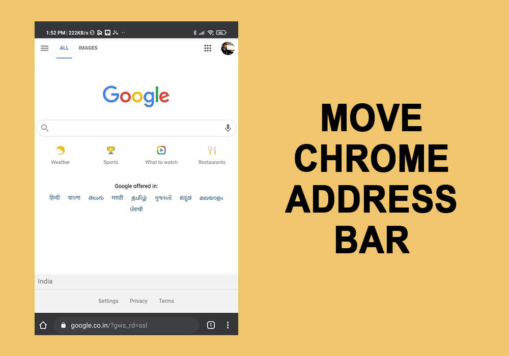 How To Move Chrome Address Bar To Bottom Of Your Screen