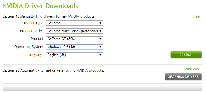 NVIDIA driver downloads
