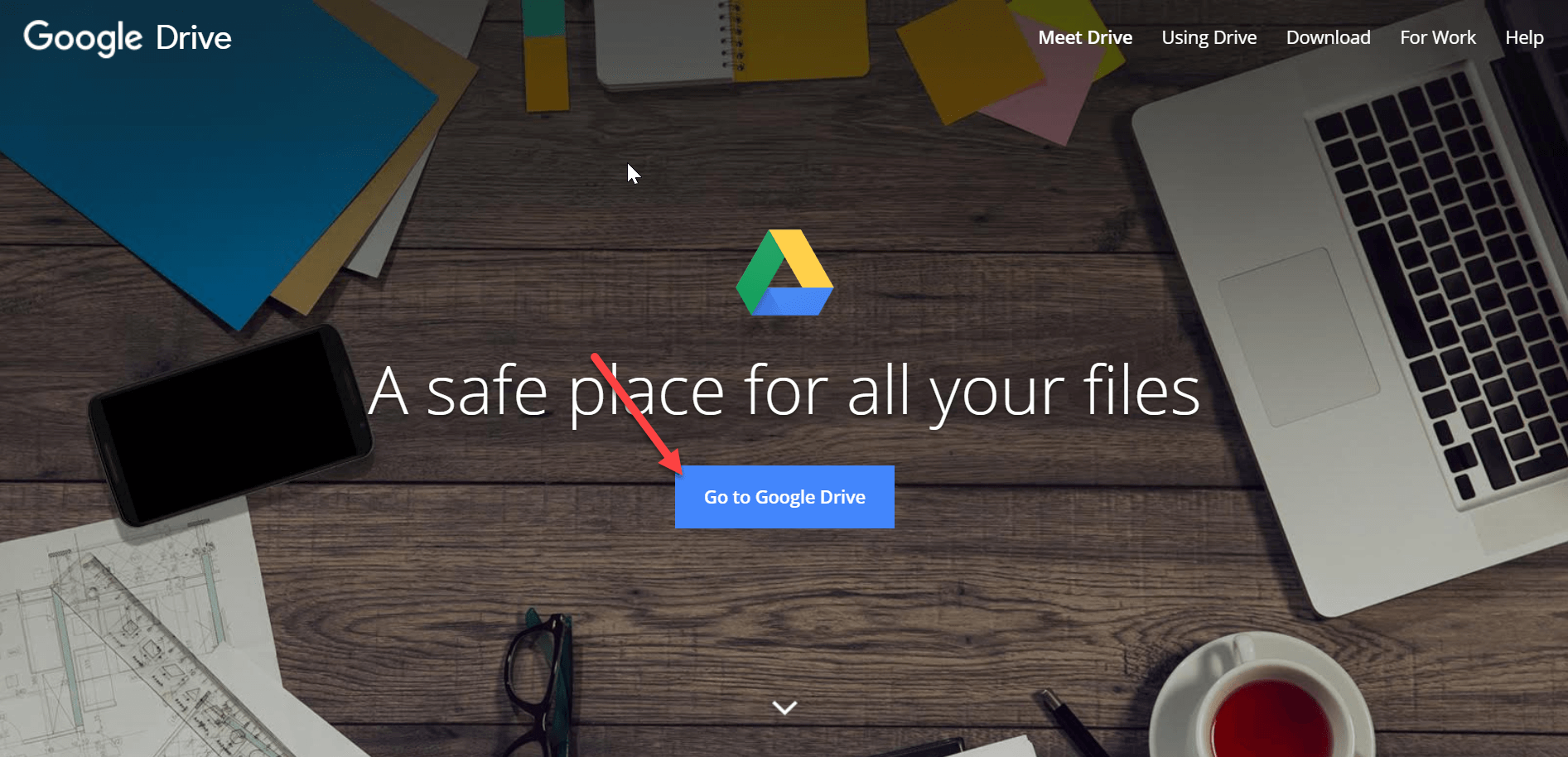 Navigate to Cloud Services website like  Google Drive on your web browser
