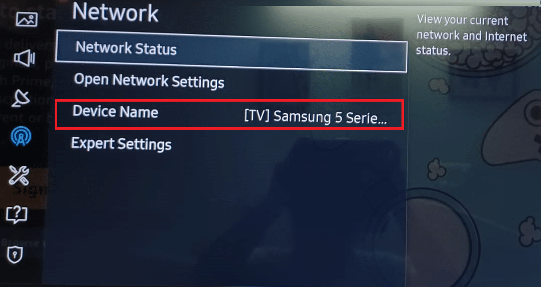 Network Settings Device Name Samsung TV