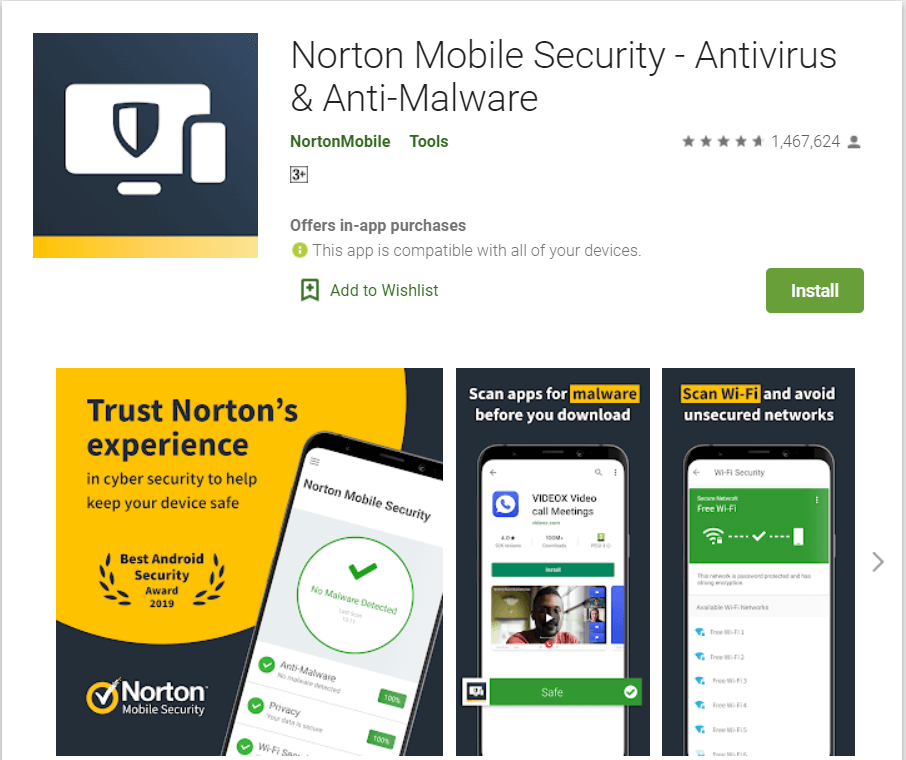 Norton Mobile Security Best Adware Removal Apps