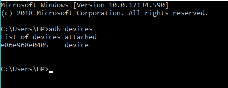 Теперь доступ к ADB можно получить из любой командной строки | Установите АБР в Windows 10.