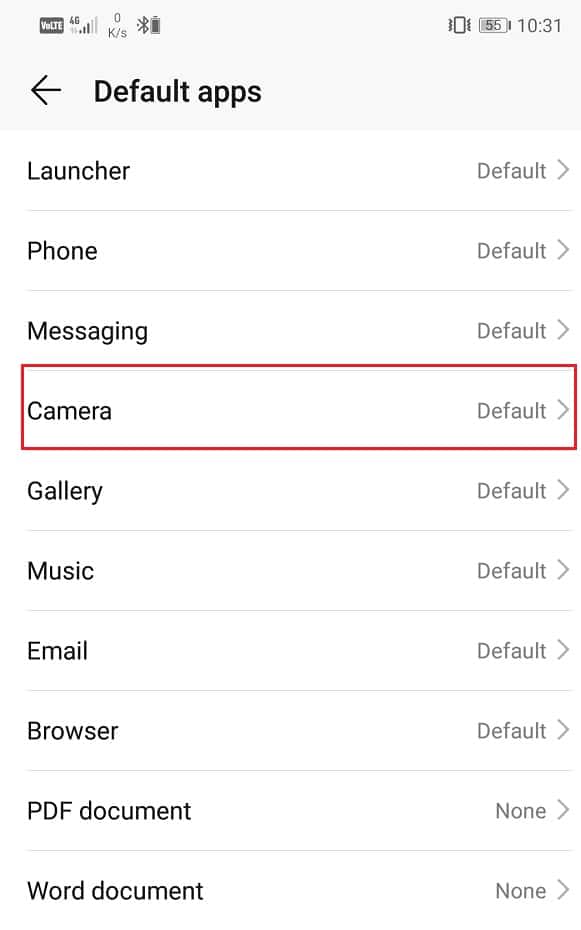 Now, click on the Camera tab | Fix Unable to Access Camera in Instagram on Android