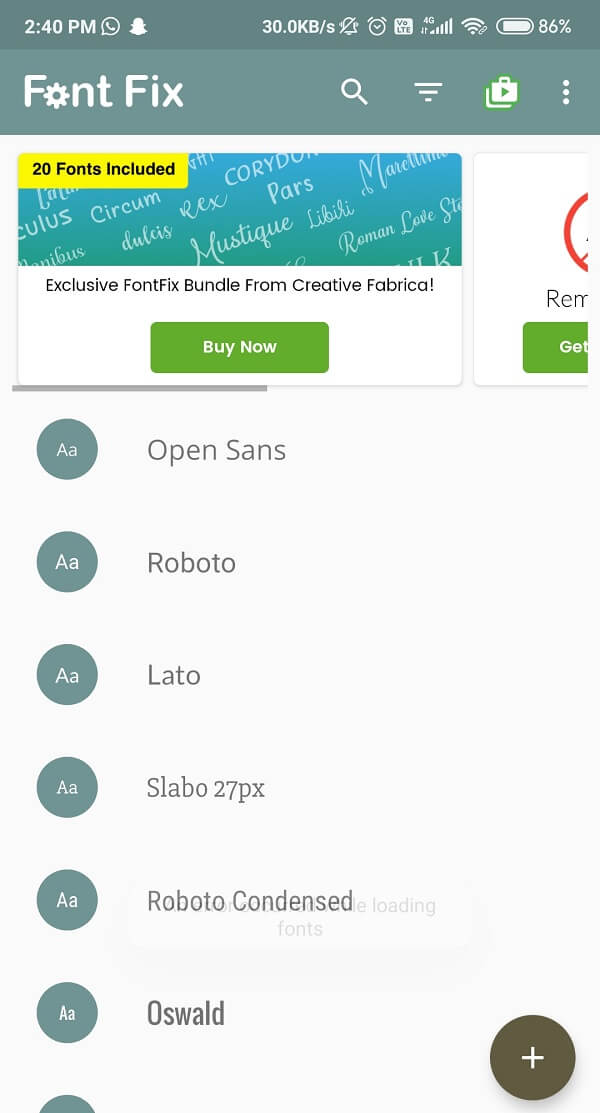 Now launch the app and go through the font options available | How to Change Fonts on Android Phone 