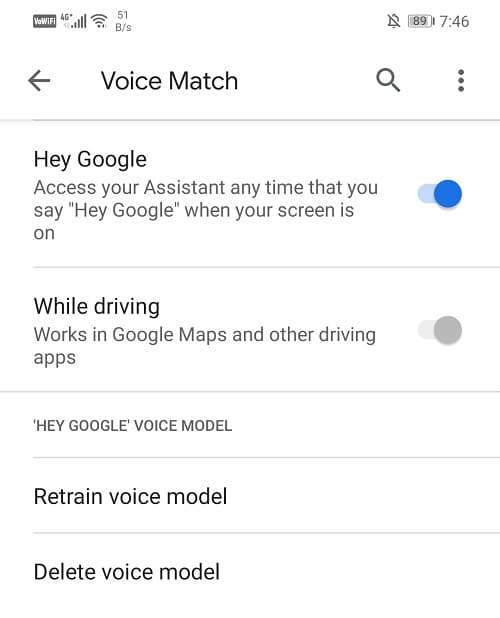 Now simply toggle off the Hey Google setting