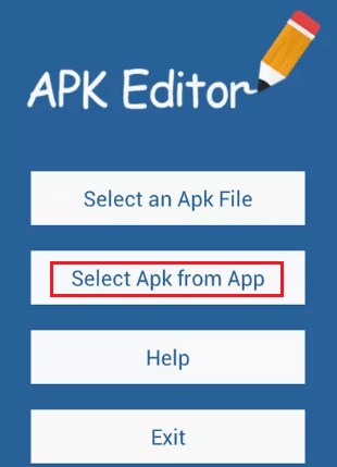 Once downloaded, open it and Select APK from App option | Force Move Apps to an SD Card on Android