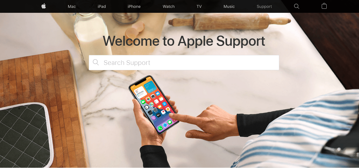 Apple Support Page. How to Access Apple Account