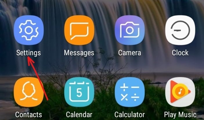 Open Settings by clicking on settings icon on your device