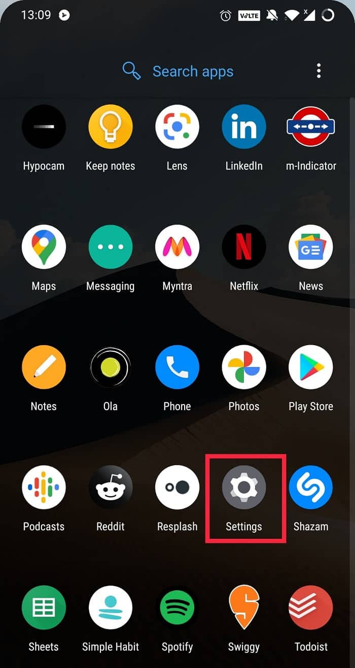 Open Settings, either pull down your notification bar