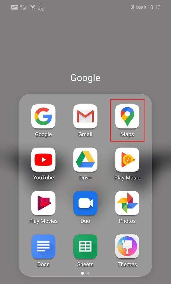 Open the Google Maps app on your device