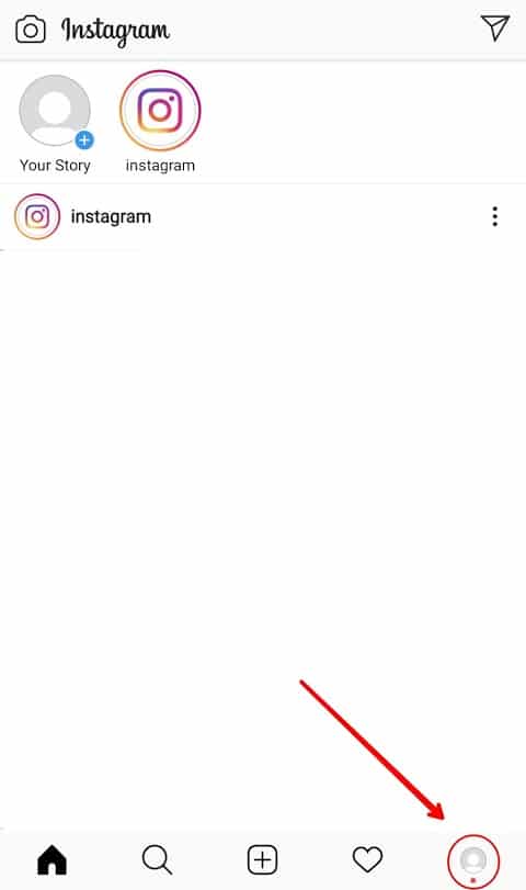 Open the Instagram application on your phone and tap on the circular profile icon