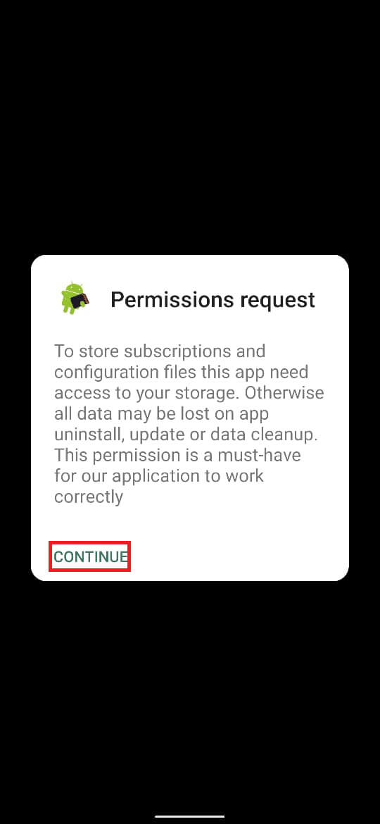 Open the app and grant the required permissions.