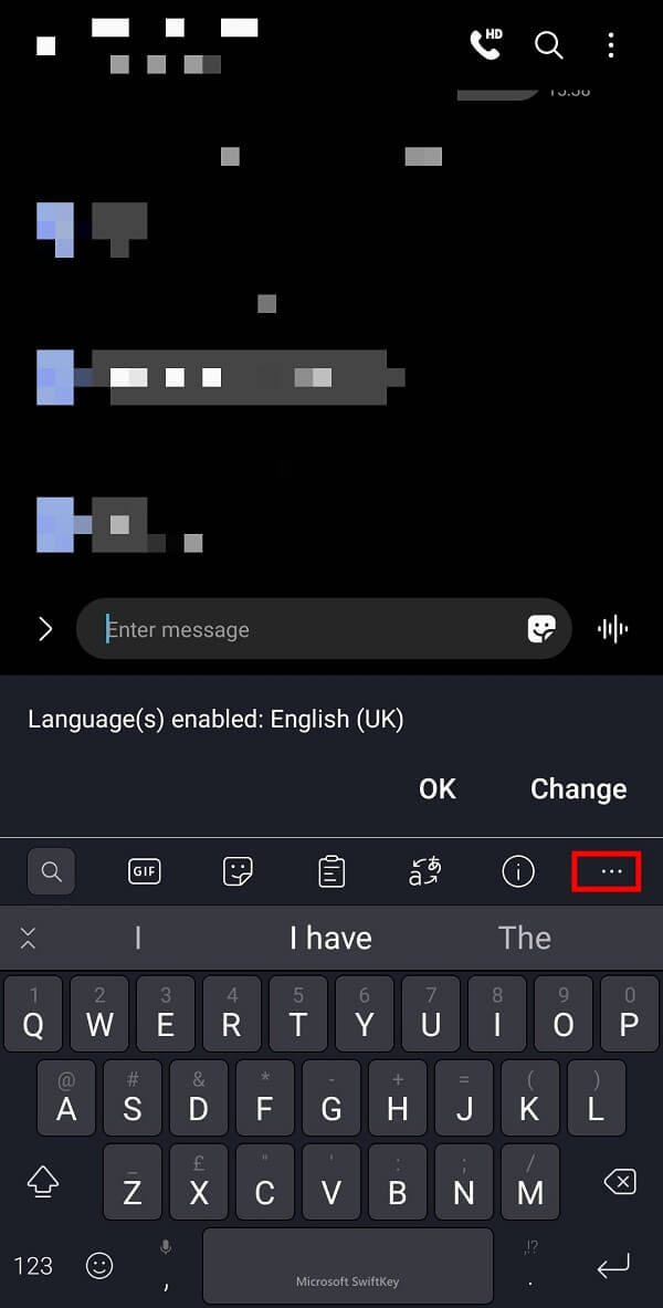 Open your SwiftKey keyboard and tap on the “three-dash” menu | How to Delete Keyboard History