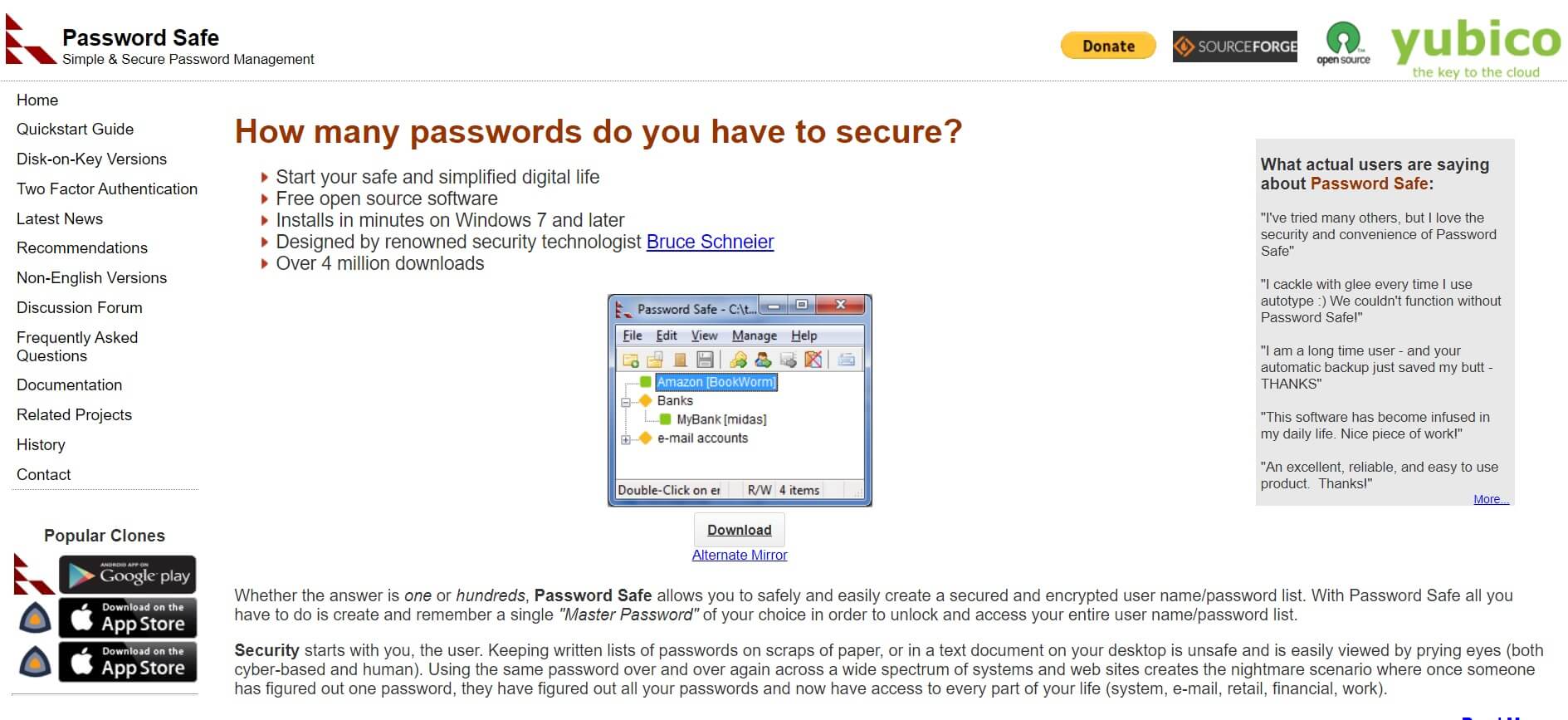 Password Safe - Gestionnaire de mots de passe sécurisé