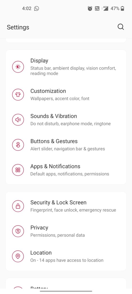 Phone Settings Apps and Notifications