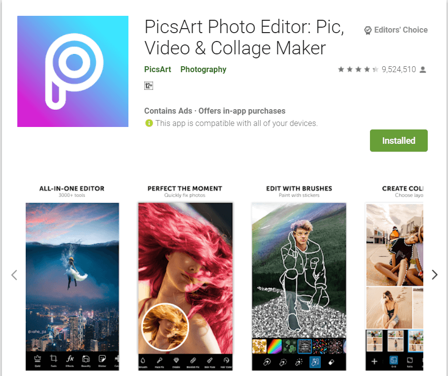 PicsArt Լուսանկարչական խմբագիր