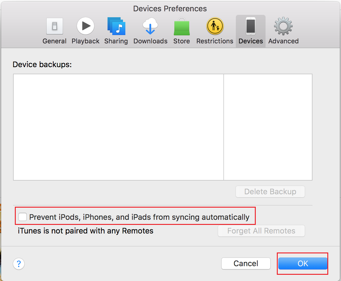 Prevent ipods, iphones, ipads from syncing automatically. 