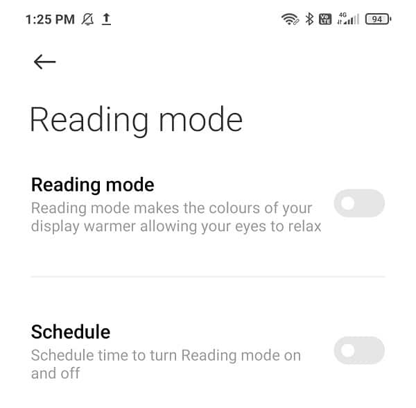 Reading Mode on Android