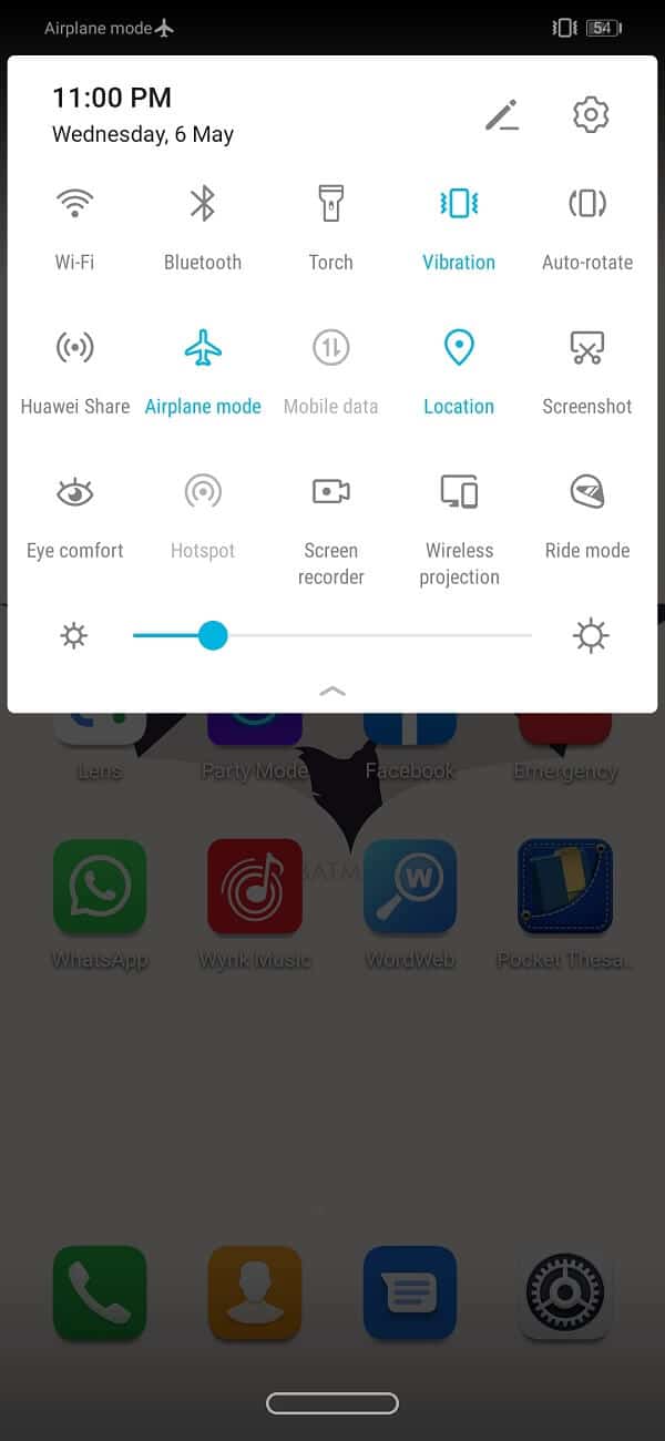 Restart your router or toggle the airplane mode button