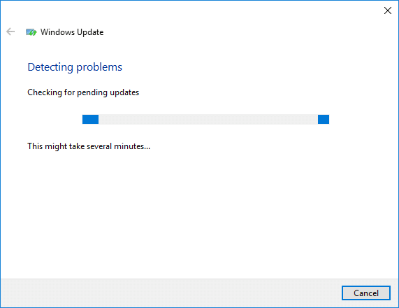 Voer de probleemoplosser voor Windows Update uit om het hoge CPU-gebruik van Windows Modules Installer Worker op te lossen