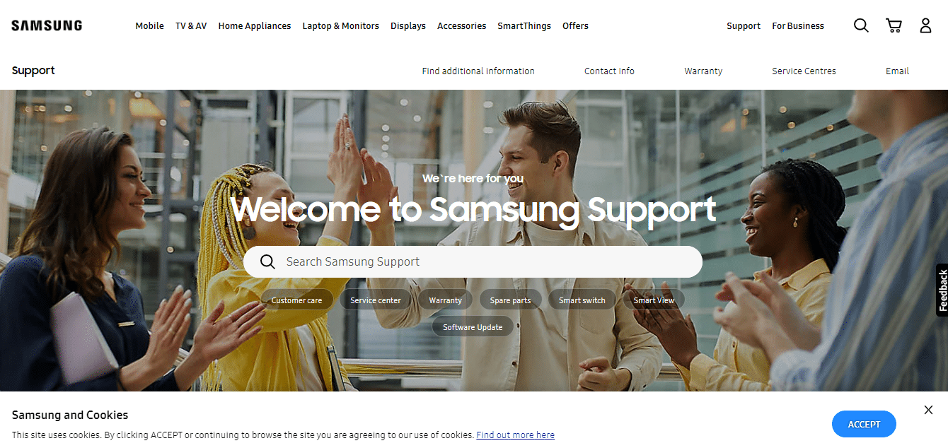 Samsung Support စာမျက်နှာ။ Android တွင် WiFi ခေါ်ဆိုခြင်း အလုပ်မလုပ်ခြင်းကို ဖြေရှင်းရန် ထိပ်တန်းဖြေရှင်းချက် 10 ခု