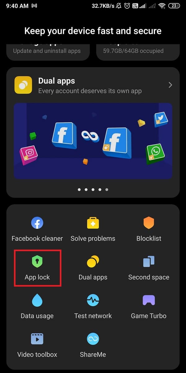 Scroll down and tap on App Lock. How to Hide Apps on Android