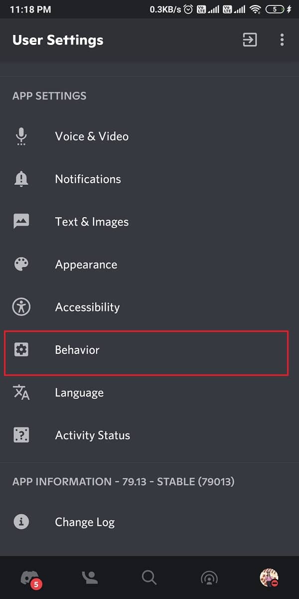 Scroll down to App Settings and tap on Behavior. How to Report a user on Discord on Desktop or Mobile