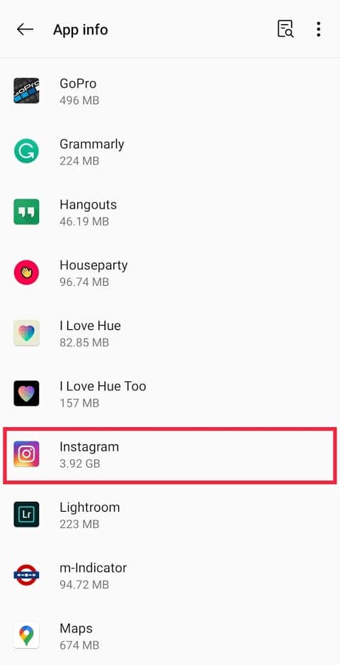 Search for ‘Instagram’ and tap on it to open