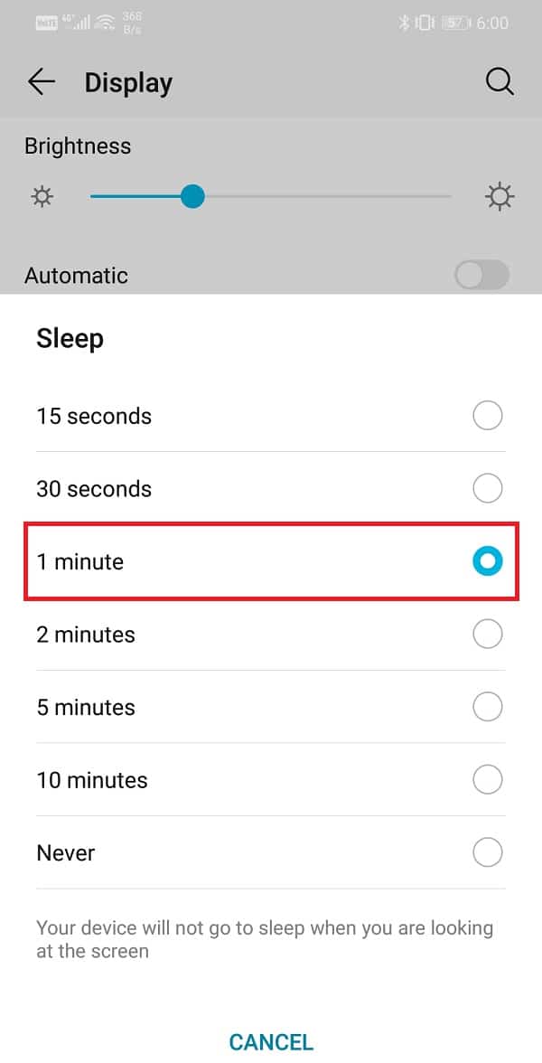 Select a lower time duration option