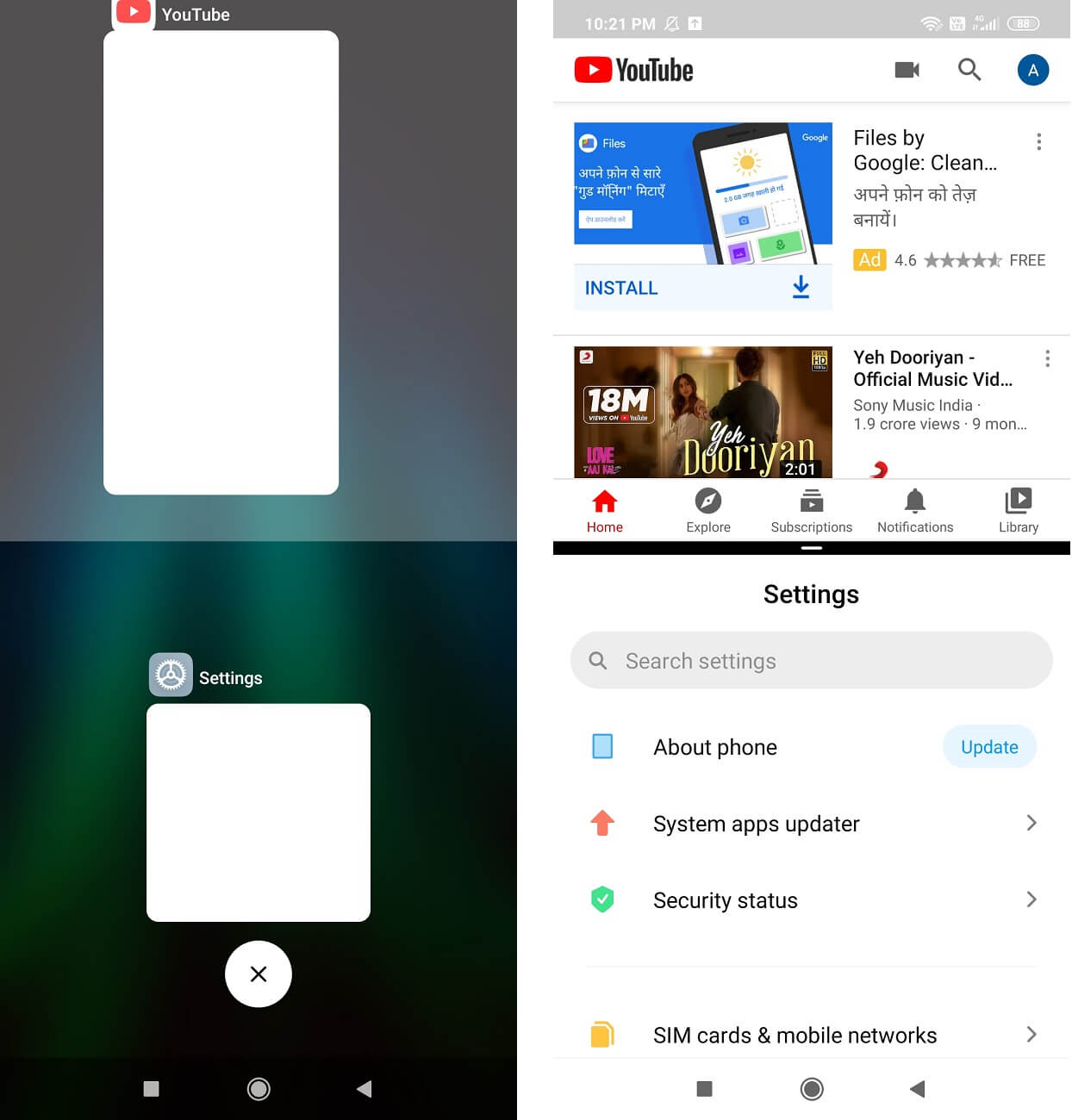 Enable Split-Screen Multitasking on Android 10
