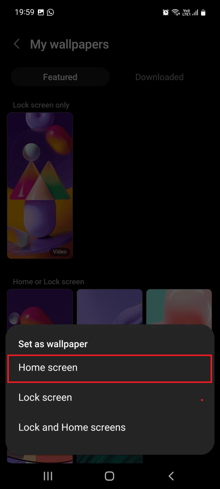 Select your desired wallpaper and tap on Home Screen under the Set as Wallpaper menu | create app shortcut on home screen iPhone