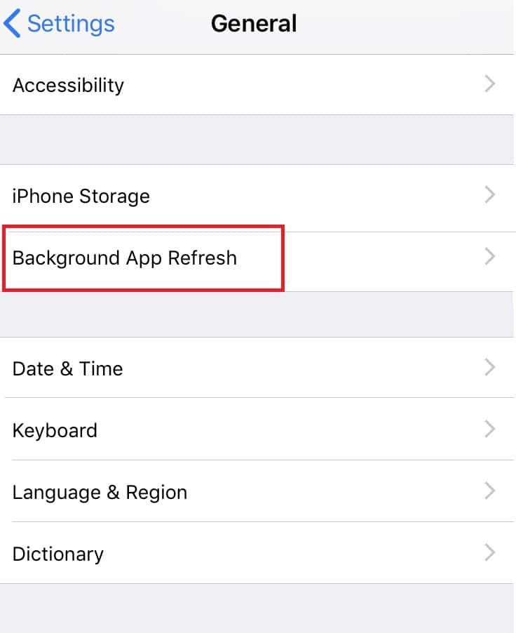 Configuración General Actualización de la aplicación en segundo plano del iPhone. Arreglar las notificaciones de Twitter que no funcionan