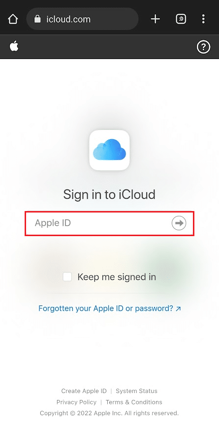 Sign in with your Apple ID and Password | How to Ping an iPhone