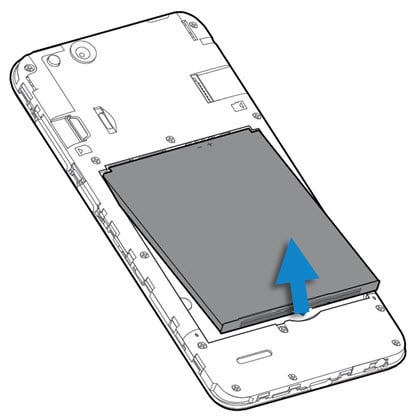 Slide & remove the backside of your phone’s body then remove the Battery
