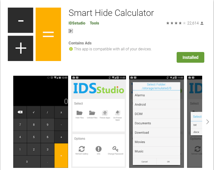 Smart Hide Calculator