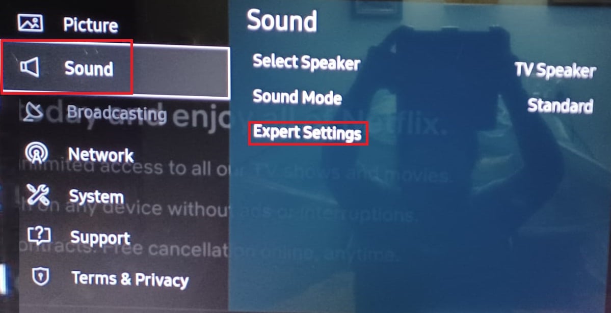 Sound Settings Samsung TV