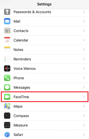 Swipe down and tap on FaceTime | How Do You Delete a Group on FaceTime