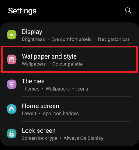 Swipe down and tap on the Wallpaper and style option from the list | How to Put App Back on Home Screen on iPhone