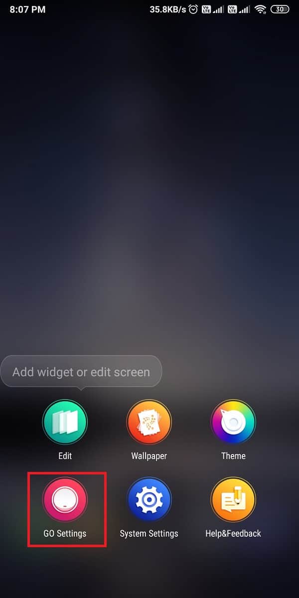 Swipe up and select Go settings. | How to Change Font type on your Android Phone
