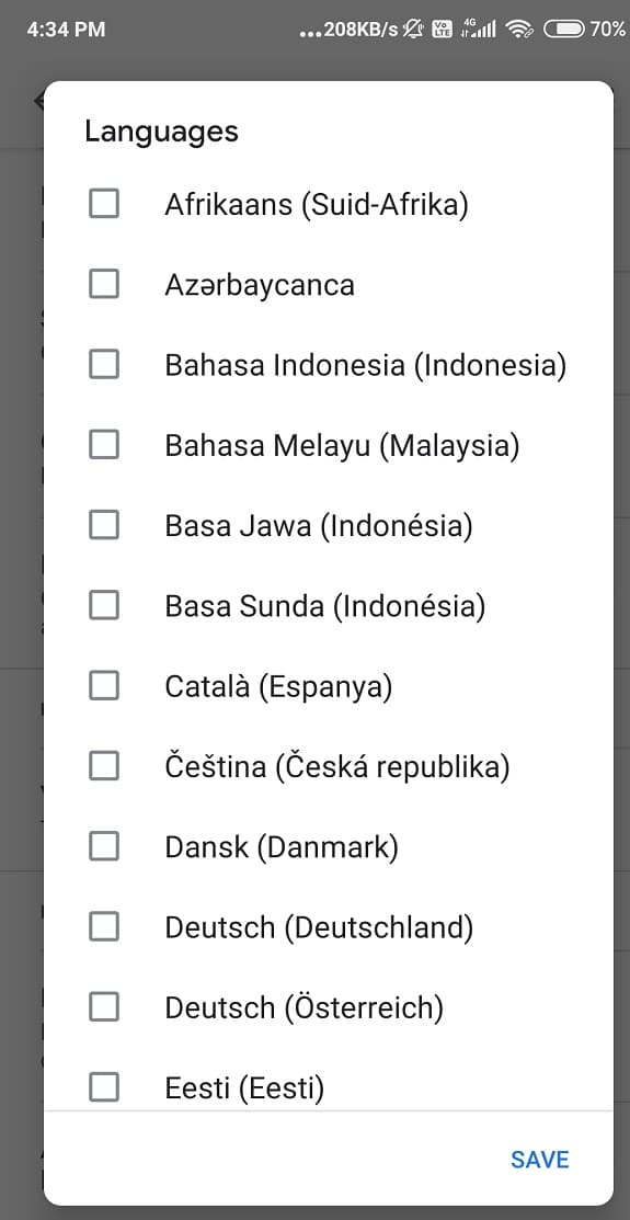 Tap on Languages and select the right language for your region