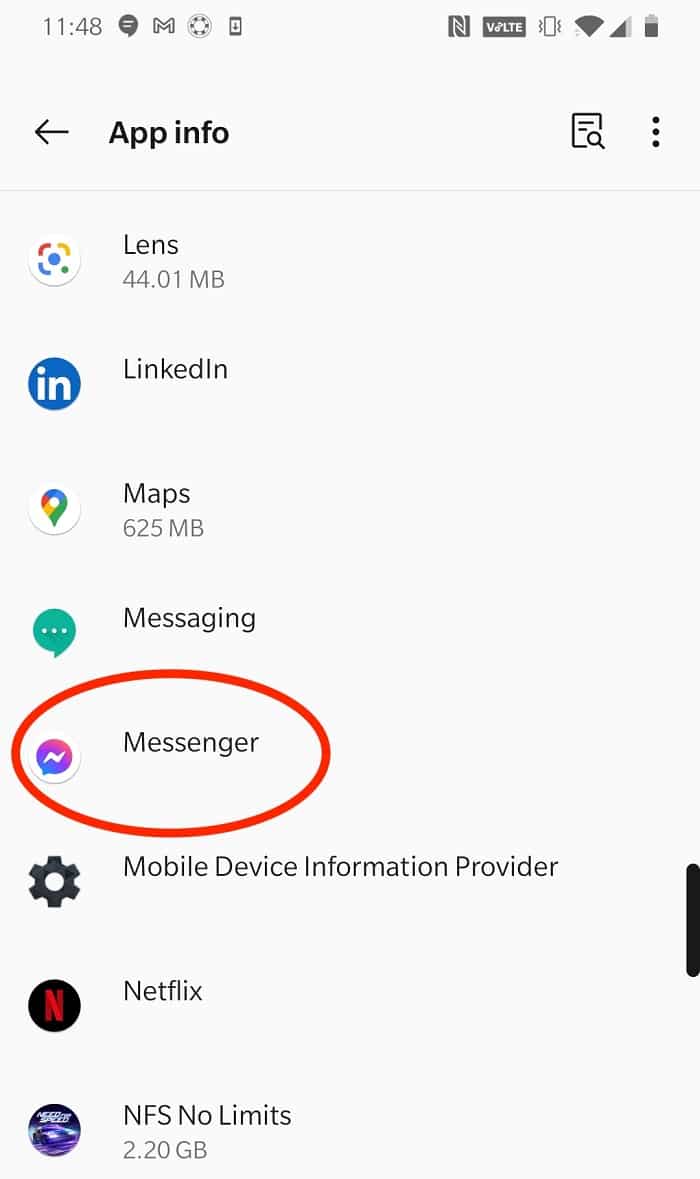 Appuyez sur Messenger | Comment réparer le message Facebook envoyé mais non livré