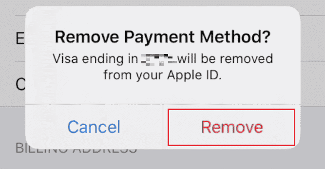 Tap on Remove from the popup to confirm the removal process